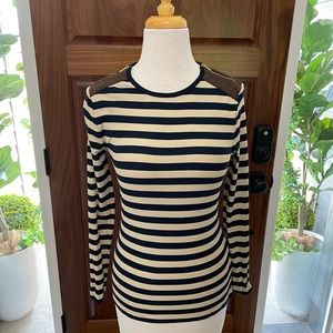 Ralph Lauren Striped Top with Shoulder Detail Size Small
